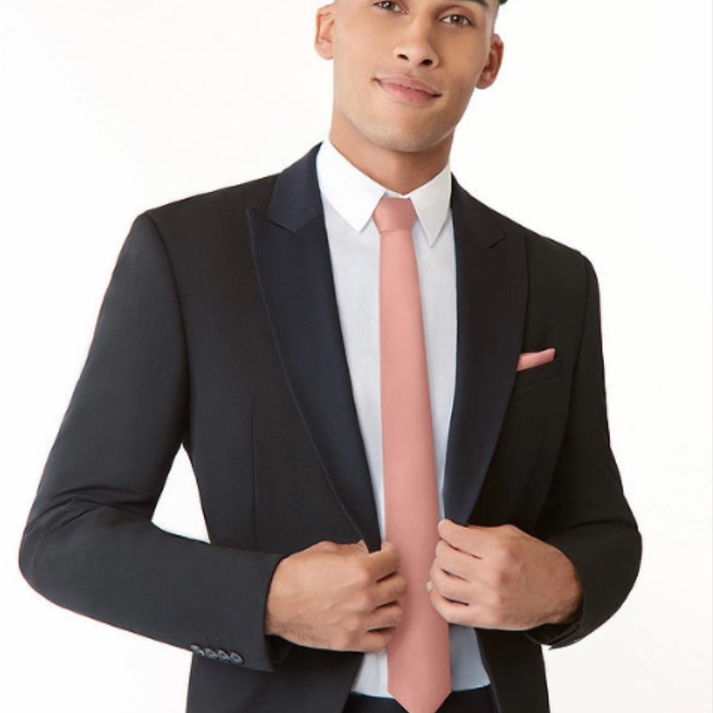 Azazie Rosette Matte Satin Skinny Tie 58”